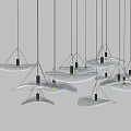 Modern Transparent Glass Pendant Lights With Unique Cloud Shaped Design For Interior Illumination