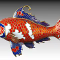 Colorful Koi Fish With Ornate Scales Vibrant Patterns And Artistic Decorative Design
