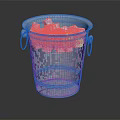 Stainless Steel Ice Bucket Filled With Ice Cubes On Reflective Surface