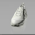White Nike Casual Sneakers With Chunky Sole And Classic Swoosh Design