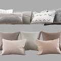 Modern Soft Throw Pillows In Neutral And Pastel Tones With Striped Geometric Patterns