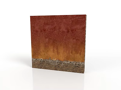 Realistic Style Paper Texture Paper Red Orange Rough Surface White Background 3 Art Material Details Blank Canvas Art Design Furnishings 3d model
