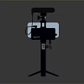 Professional Tablet Monitor Workstation With Adjustable Tripod Stand And Microphone Mount