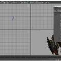 Muscular Demon Warrior Game Movie Character With Flame Wings And Skeleton Armor