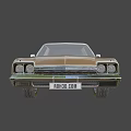 Classic Brown And White Vintage Sedan Car With Retro Front Grille And Wheels