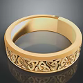 Gold Decorative Ring With Intricate Celtic Knot Pattern For Daily Use
