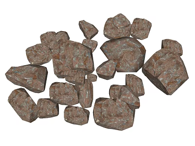 Natural Stone And Wood Materials For Rustic Interior Design Projects 3d model