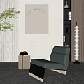 Modern Single Sofa Leisure Chair 3d model