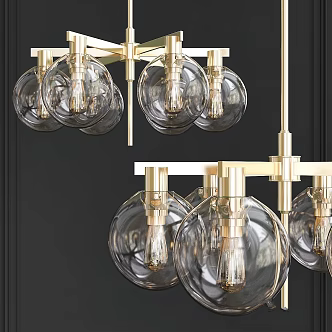 Modern chandelier 3d model