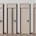 Stylish Wooden Hinged Doors With Light Wood Finish And Modern Designs