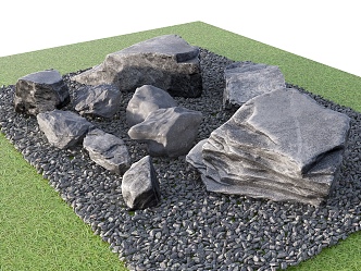 Stone Crushed 3d model