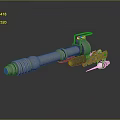 3D Rendered Metallic Weapon With Barrel Grip Magazine And Mechanical Design