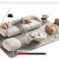 Sofa coffee table 3d model