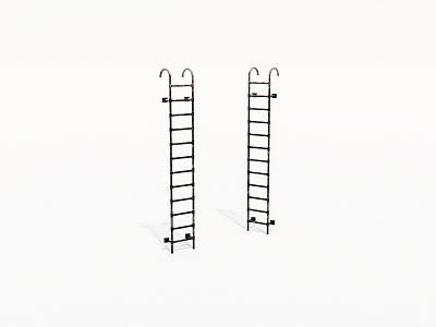 Old metal ladder 3d model