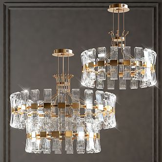 Light Luxury Chandelier 3d model