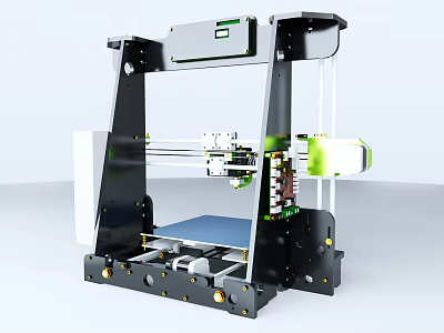 High Precision Industrial 3D Printer With Metal Frame Printing Platform And Mechanical Components 3d model