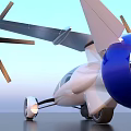 Modern Futuristic Flying Car With Rotating Propellers And Sleek Aerodynamic Wings
