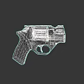 Black Ruger LCR Revolver With Compact Design And Logo On Body