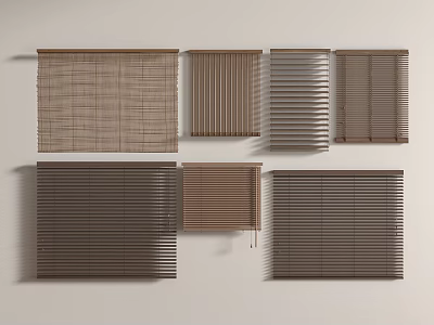 new chinese venetian blinds roller blinds bamboo blinds 3d model
