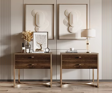 Chinese bedside table 3d model