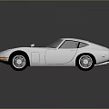 Classic Silver Two Door Sports Car With Sleek Retro Design And Reflective Surface