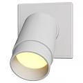 Modern White Wall Mounted Downlight Spotlight With Warm LED Glow 3d model