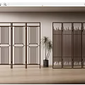 New Chinese-style screen partition 3d model