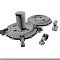 Mechanical Industrial Equipment With Circular Base Cylindrical Structure And Metal Components 3d model