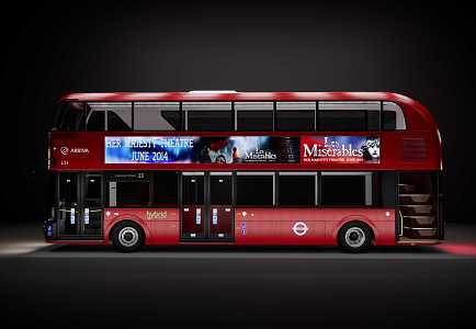 Modern double-decker bus 3d model