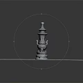 Ancient Bronze Pagoda Style Decorative Tower Artifact With Ornate Base And Handles