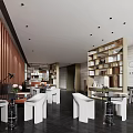 Sales Department Reception Rest Area 3d model