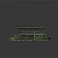Ornate Greenhouse Architecture With Arched Roof Climbing Vines Metal Framework Cobblestone Floor And Stone Decor