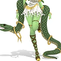 Medusa Snake Female Monster Elf Game Figure Game Character 3d model