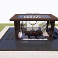 Modern Pergola Design With Transparent Roof Sofa Water Feature Grass And Paved Floor