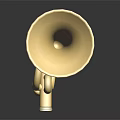 Shiny Golden Brass Trumpet Instrument on Black Background with Reflection