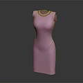 Modern Women's Purple Sleeveless Fitted Dress With Elegant Neckline Design