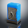Blue Commercial Safe With Secure Lock And Durable Exterior Design