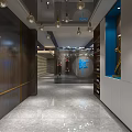 Modern Liquor Store Interior With Wine Bottle Shelves Glassware Marble Flooring And Elegant Lighting