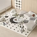 Modern edra sofa coffee table combination 3d model