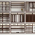 Modern medieval folding window upper and lower folding window shutter sliding window 3d model