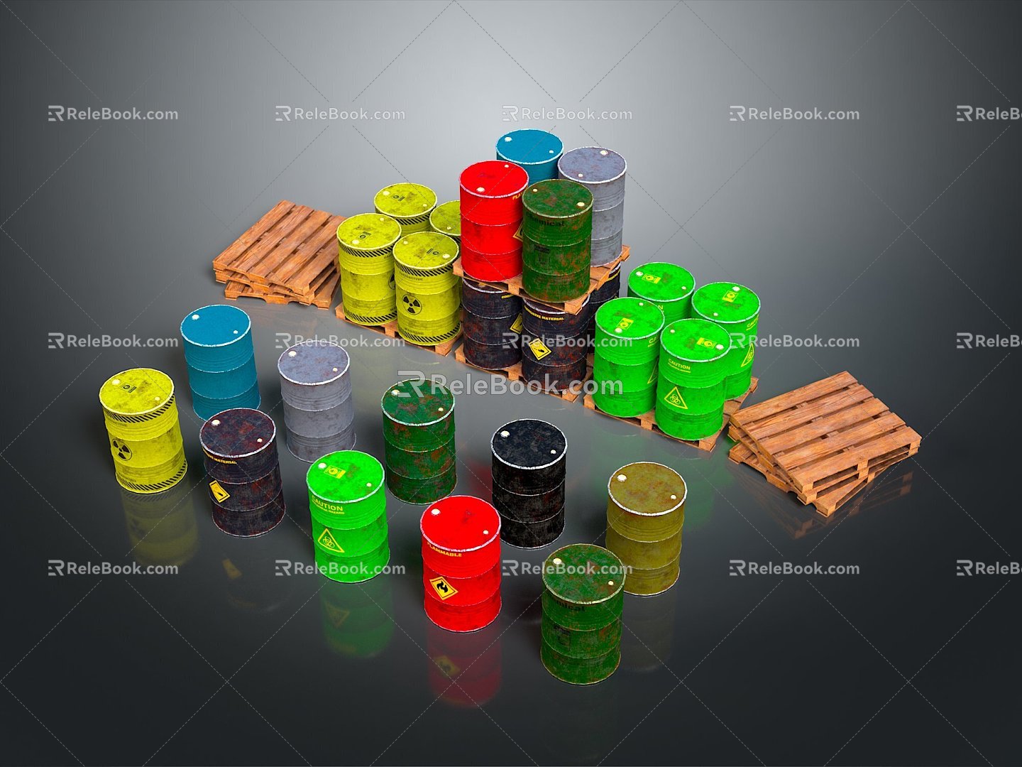 Oil Barrel Oil Barrel Gasoline Barrel Diesel Barrel Oil Barrel Oil Barrel Iron Oil Barrel Oil Pot Oil Pot Oil Pot 3d model