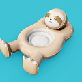 Adorable Sloth Shaped Inflatable Swimming Ring For Water Sports Activities