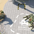 Creative Camouflage Style Outdoor Sofa And Tea Table Combination For Personalized Courtyard Leisure Decoration