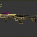 Modern Tactical Weapon Rifle With Black Brown Metal Design And Streamlined Barrel Stock