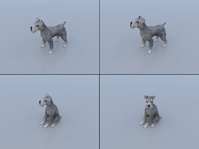 Gray Reptile Figurine Model Showcasing Different Standing Sitting Poses Angles 3d model