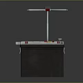 Modern Electronic Appliance Featuring Vertical Stand Top Bar and Control Panel