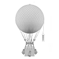 Colorful Striped Hot Air Balloon Amusement Rides With Baskets American Flag And Blue Sky