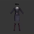Professional Stewardess Uniform with Cap Jacket Skirt Belt and Boots