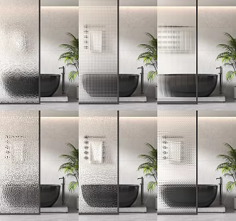 glass partition screen glass screen changhong glass faucet bathtub bathroom 3d model