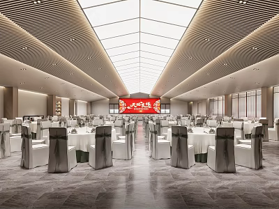 Modern Ballroom Hotel Ballroom 3d model